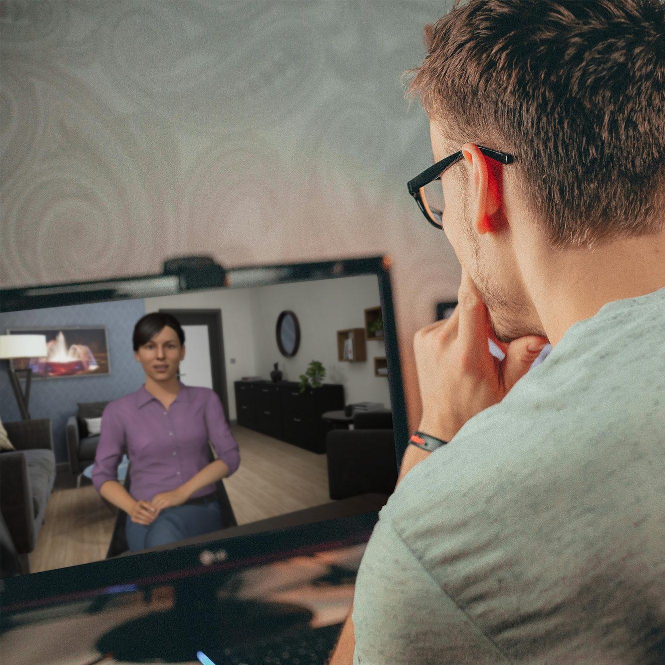 Mursion man female avatar